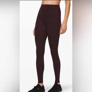 Lululemon Align Pant 28" in Black and Pink Camo Print - Size 4